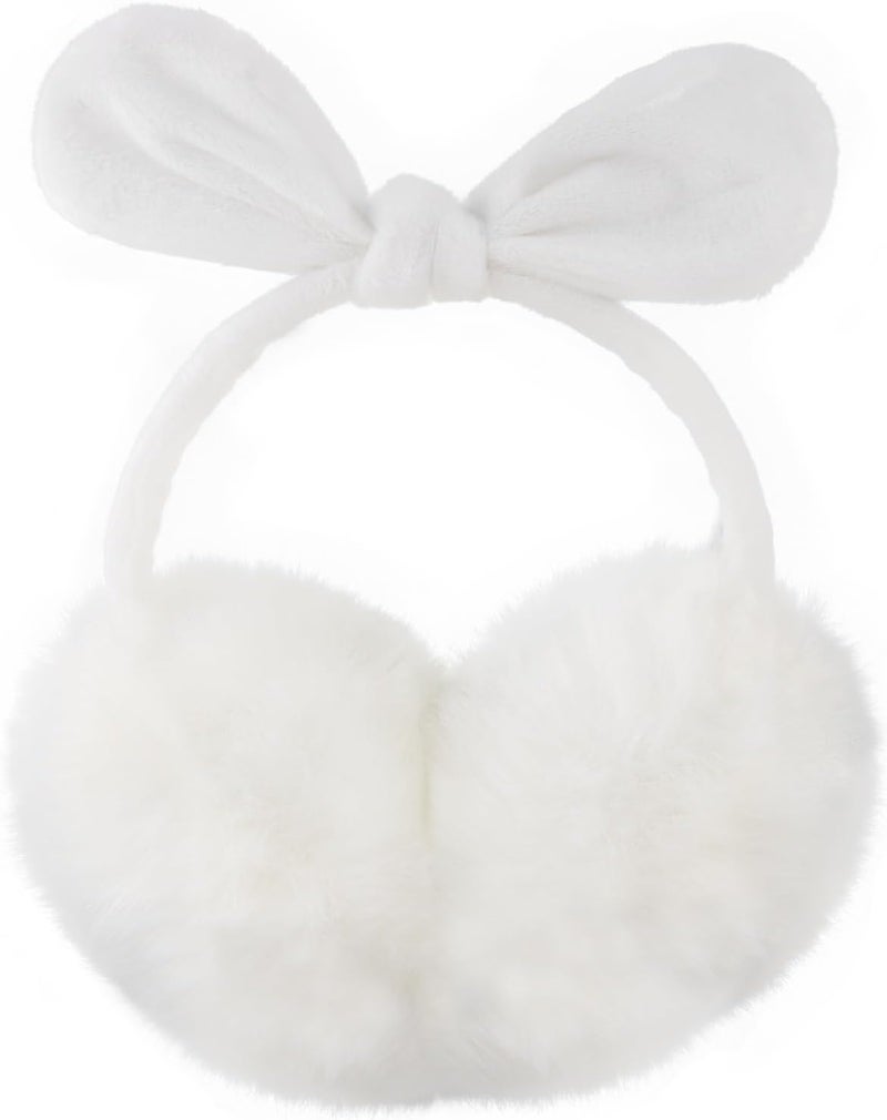 FSTEOE Winter Ear Muffs Women Warm Earmuff Girls Ear Warmers Soft Plush Outdoor Adjustable Ear Cover - Image 1
